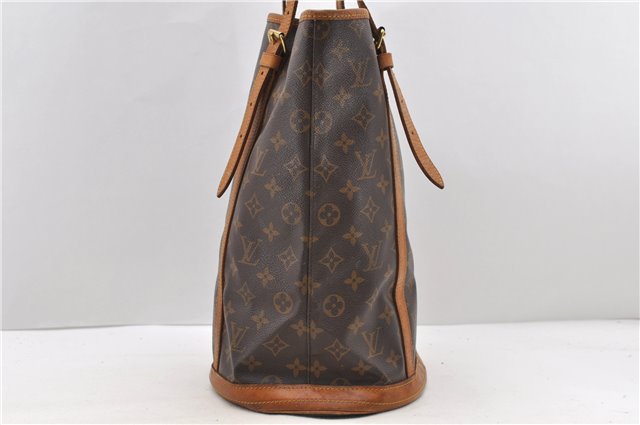 Authentic LOUIS VUITTON Monogram Bucket GM Shoulder Bag M42236 LV Junk 8352C