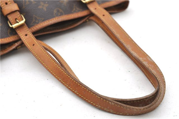 Authentic LOUIS VUITTON Monogram Bucket GM Shoulder Bag M42236 LV Junk 8352C