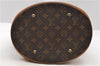 Authentic LOUIS VUITTON Monogram Bucket GM Shoulder Bag M42236 LV Junk 8352C