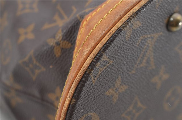 Authentic LOUIS VUITTON Monogram Bucket GM Shoulder Bag M42236 LV Junk 8352C