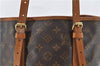 Authentic LOUIS VUITTON Monogram Bucket GM Shoulder Bag M42236 LV Junk 8352C