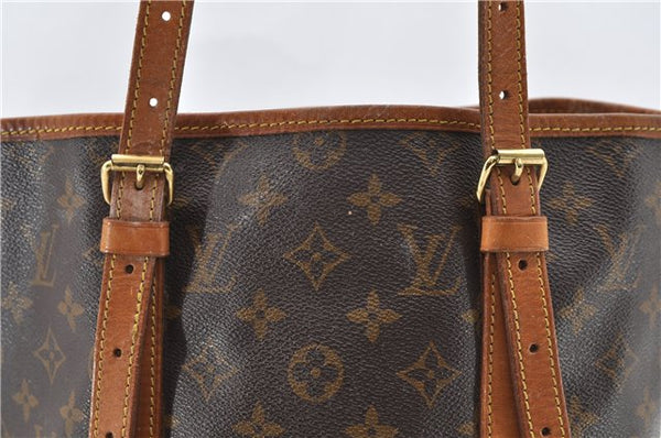 Authentic LOUIS VUITTON Monogram Bucket GM Shoulder Bag M42236 LV Junk 8352C
