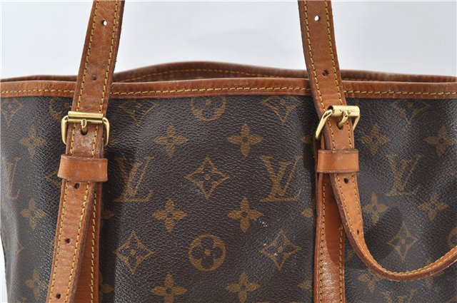 Authentic LOUIS VUITTON Monogram Bucket GM Shoulder Bag M42236 LV Junk 8352C