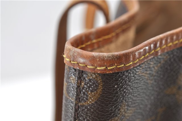 Authentic LOUIS VUITTON Monogram Bucket GM Shoulder Bag M42236 LV Junk 8352C