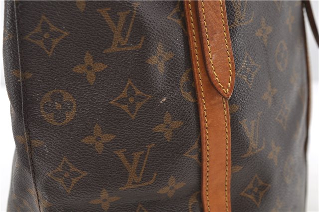 Authentic LOUIS VUITTON Monogram Bucket GM Shoulder Bag M42236 LV Junk 8352C