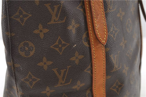 Authentic LOUIS VUITTON Monogram Bucket GM Shoulder Bag M42236 LV Junk 8352C