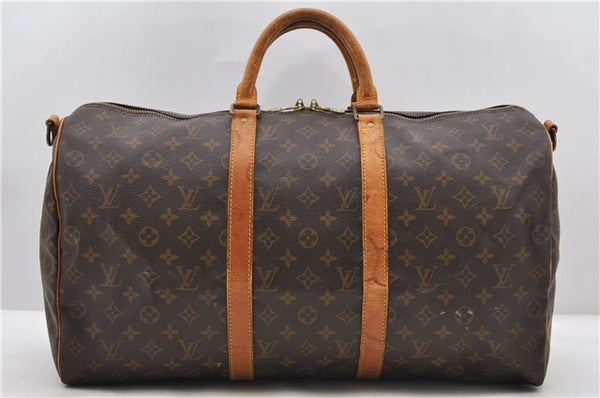 Auth LOUIS VUITTON Monogram Keepall Bandouliere 50 Boston Bag M41416 LV 8355C