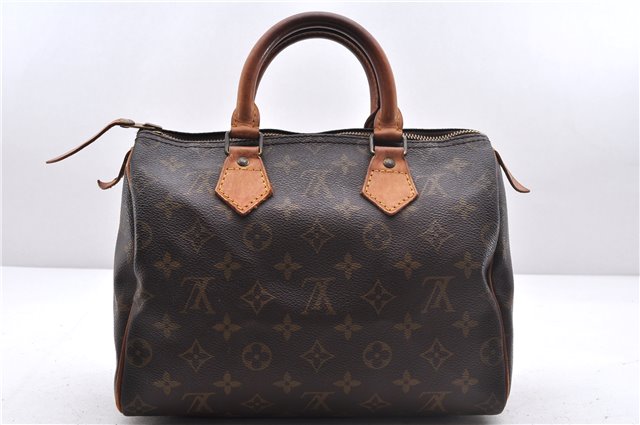 Authentic Louis Vuitton Monogram Speedy 25 Boston Hand Bag M41528 LV 8356D