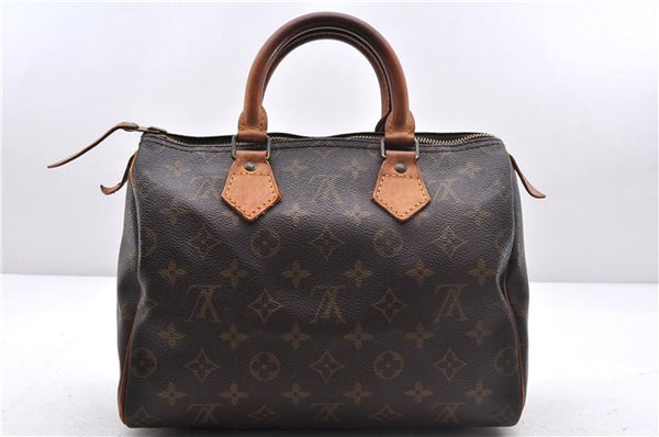 Authentic Louis Vuitton Monogram Speedy 25 Boston Hand Bag M41528 LV 8356D