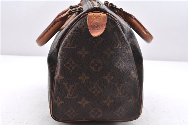 Authentic Louis Vuitton Monogram Speedy 25 Boston Hand Bag M41528 LV 8356D