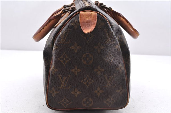 Authentic Louis Vuitton Monogram Speedy 25 Boston Hand Bag M41528 LV 8356D