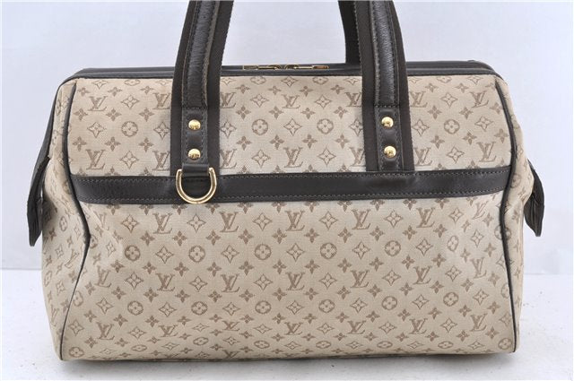 Auth LOUIS VUITTON Monogram Mini Josephine GM Hand Bag M92310 Khaki Beige 8367C
