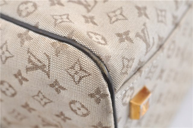 Auth LOUIS VUITTON Monogram Mini Josephine GM Hand Bag M92310 Khaki Beige 8367C