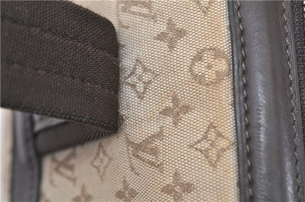 Auth LOUIS VUITTON Monogram Mini Josephine GM Hand Bag M92310 Khaki Beige 8367C