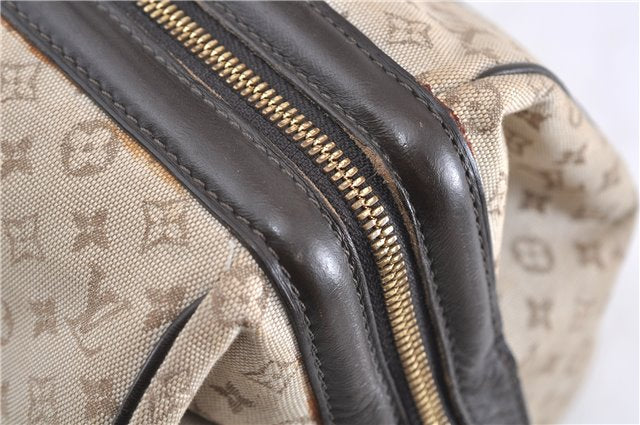 Auth LOUIS VUITTON Monogram Mini Josephine GM Hand Bag M92310 Khaki Beige 8367C