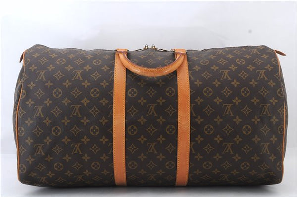 Authentic LOUIS VUITTON Monogram Keepall 55 Boston Bag M41424 LV 8368C