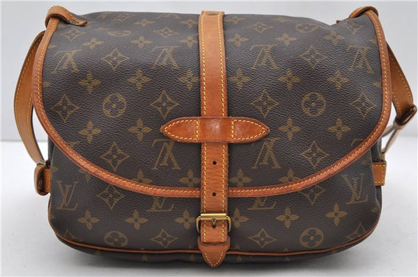 Auth LOUIS VUITTON Monogram Saumur 30 Shoulder Cross Body Bag M42256 LV 8369C