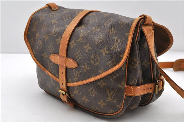 Auth LOUIS VUITTON Monogram Saumur 30 Shoulder Cross Body Bag M42256 LV 8369C