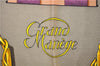 Authentic HERMES Carre 90 Scarf "Grand Manage" Silk Yellow Gray 8371E