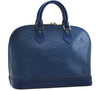 Authentic LOUIS VUITTON Epi Alma PM Hand Bag Purse Blue M52145 LV 8375C