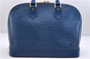 Authentic LOUIS VUITTON Epi Alma PM Hand Bag Purse Blue M52145 LV 8375C