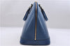 Authentic LOUIS VUITTON Epi Alma PM Hand Bag Purse Blue M52145 LV 8375C
