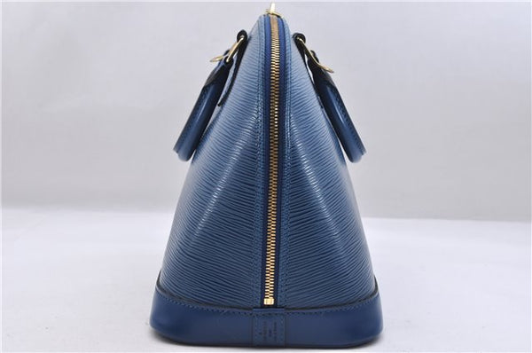 Authentic LOUIS VUITTON Epi Alma PM Hand Bag Purse Blue M52145 LV 8375C