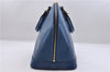 Authentic LOUIS VUITTON Epi Alma PM Hand Bag Purse Blue M52145 LV 8375C