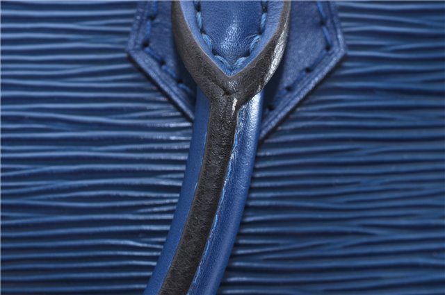 Authentic LOUIS VUITTON Epi Alma PM Hand Bag Purse Blue M52145 LV 8375C