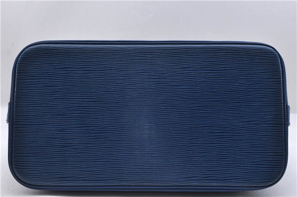 Authentic LOUIS VUITTON Epi Alma PM Hand Bag Purse Blue M52145 LV 8375C