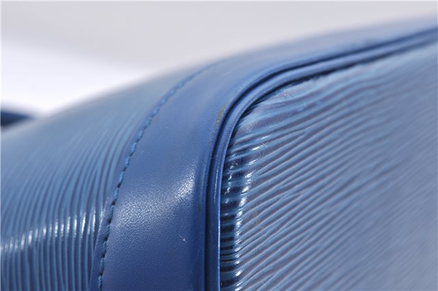 Authentic LOUIS VUITTON Epi Alma PM Hand Bag Purse Blue M52145 LV 8375C