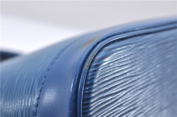 Authentic LOUIS VUITTON Epi Alma PM Hand Bag Purse Blue M52145 LV 8375C