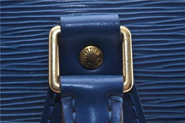 Authentic LOUIS VUITTON Epi Alma PM Hand Bag Purse Blue M52145 LV 8375C