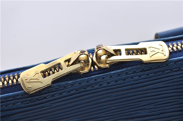 Authentic LOUIS VUITTON Epi Alma PM Hand Bag Purse Blue M52145 LV 8375C