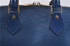 Authentic LOUIS VUITTON Epi Alma PM Hand Bag Purse Blue M52145 LV 8375C