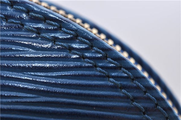 Authentic LOUIS VUITTON Epi Alma PM Hand Bag Purse Blue M52145 LV 8375C