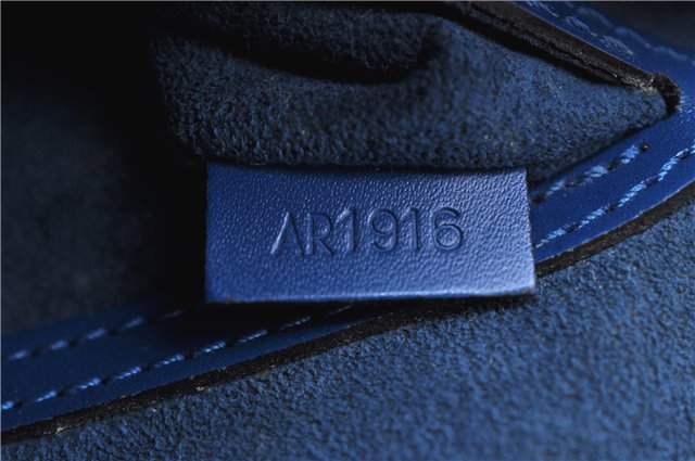 Authentic LOUIS VUITTON Epi Alma PM Hand Bag Purse Blue M52145 LV 8375C