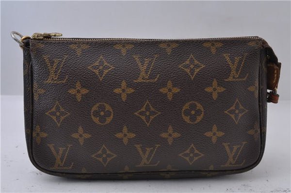 Authentic Louis Vuitton Monogram Pochette Accessoires Pouch M51980 LV 8375D