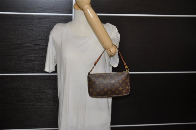 Authentic Louis Vuitton Monogram Pochette Accessoires Pouch M51980 LV 8375D