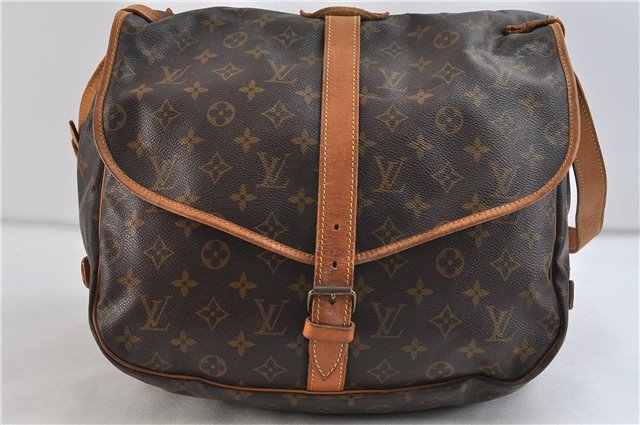 Auth LOUIS VUITTON Monogram Saumur 35 Shoulder Cross Body Bag M42254 LV 8377C