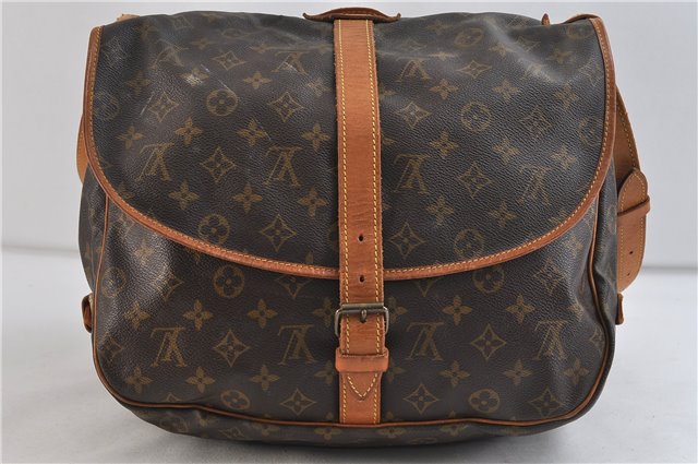 Auth LOUIS VUITTON Monogram Saumur 35 Shoulder Cross Body Bag M42254 LV 8377C