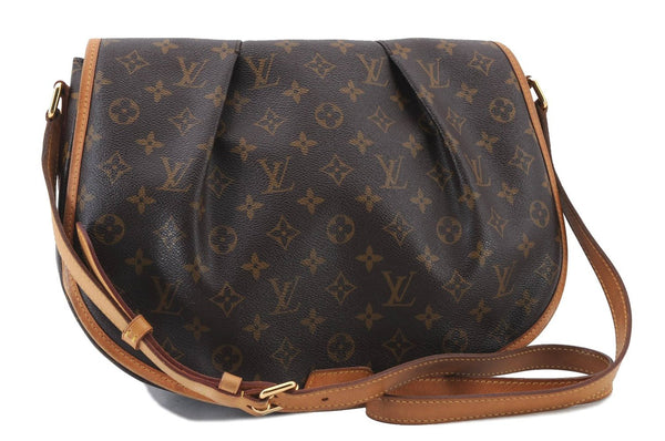 Auth LOUIS VUITTON Monogram Menilmontant MM Shoulder Cross Bag M40473 LV 8378C