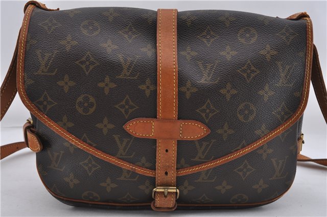 Auth Louis Vuitton Monogram Saumur 30 Shoulder Cross Body Bag M42256 LV 8381D