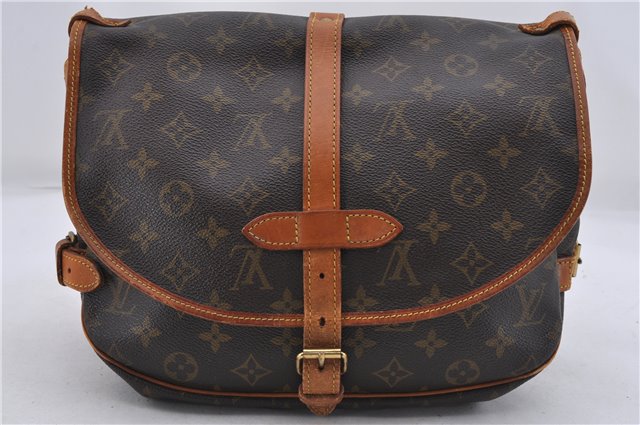 Auth Louis Vuitton Monogram Saumur 30 Shoulder Cross Body Bag M42256 LV 8381D