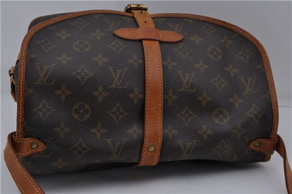 Auth Louis Vuitton Monogram Saumur 30 Shoulder Cross Body Bag M42256 LV 8381D