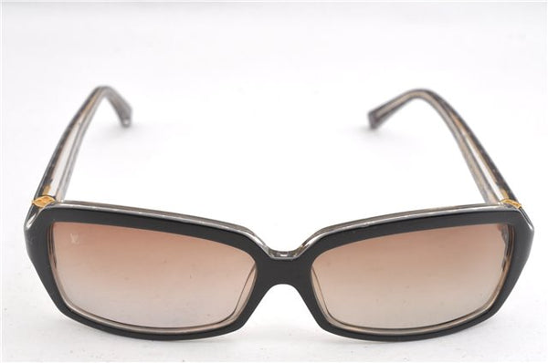 Authentic Louis Vuitton Monogram Sunglasses Plastic Dark Brown Z0110E LV 8381F