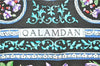 Authentic HERMES Carre 90 Scarf "QALAMDAN" Silk Black 8382E