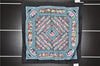 Authentic HERMES Carre 90 Scarf "QALAMDAN" Silk Black 8382E