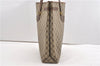 Authentic GUCCI Vintage Shoulder Tote Bag GG PVC Leather Brown 8384F