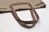 Authentic GUCCI Vintage Shoulder Tote Bag GG PVC Leather Brown 8384F